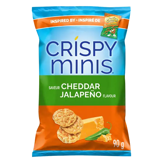 Crispy Minis Brown Rice Cakes Cheddar Jalapeno 90 g