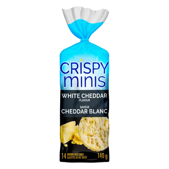 Crispy Minis Gluten-Free Brown Rice Cakes White Cheddar 140 g