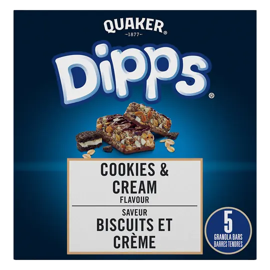 Dipps Granola Bars Cookies & Cream 5 Bar 150 g