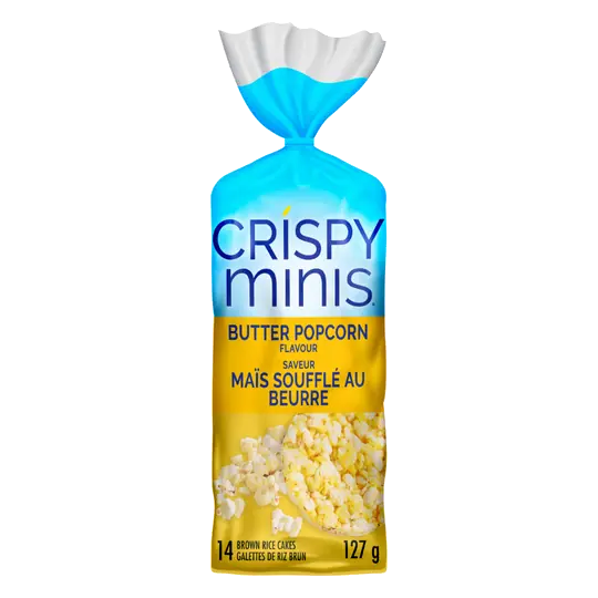 Gluten-Free Crispy Minis Brown Rice Cakes Butter Popcorn 127 g