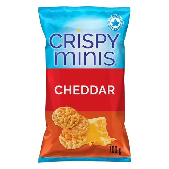 Gluten-Free Crispy Minis Rice Chips Cheddar 100 g