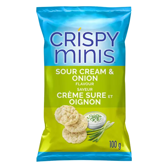 Gluten-Free Crispy Minis Rice Chips Sour Cream & Onion 100 g