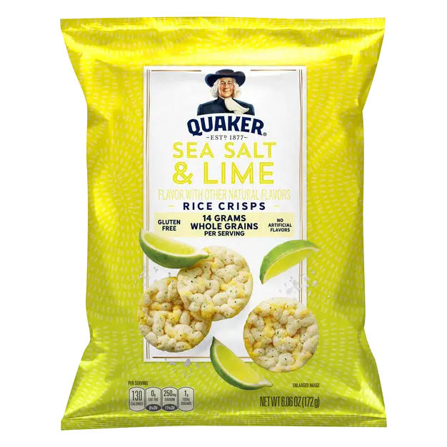 Gluten Free Sea Salt & Lime Rice Crisps