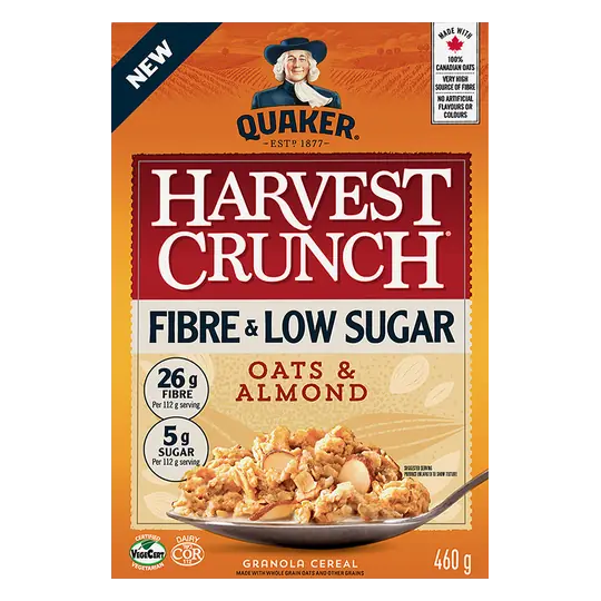 Harvest Crunch Low Sugar Granola Cereal Oats & Almond 460 g