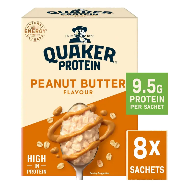 High in Protein Peanut Butter Porridge Sachets 8x43g