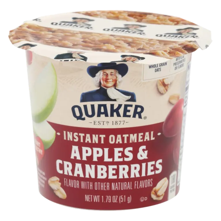 Instant Oatmeal Apples & Cranberries 1.79 Oz Cup