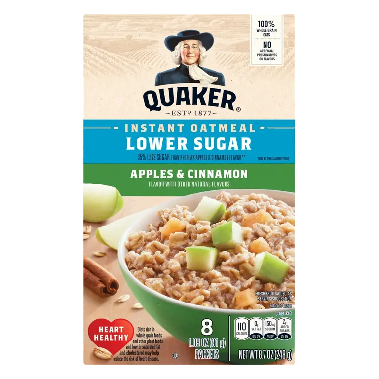 Lower Sugar Apple Cinnamon Instant Oatmeal