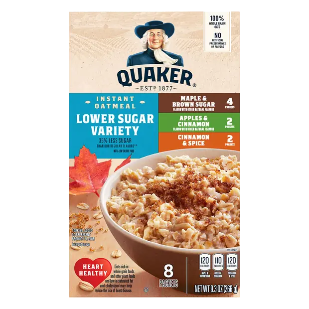 Lower Sugar Variety Instant Oatmeal - 8 ct