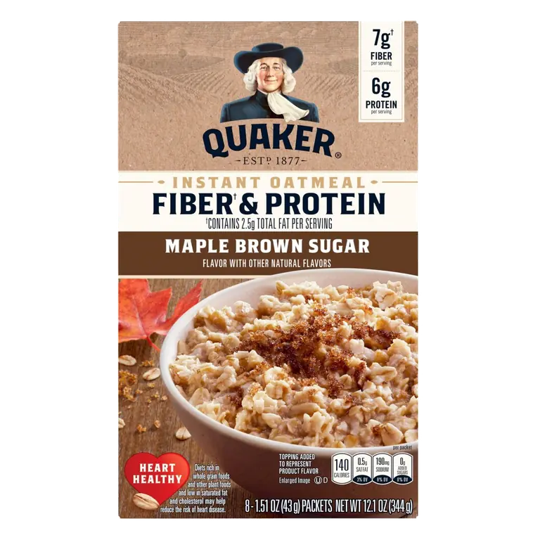 Maple Brown Sugar Fiber & Protein Instant Oatmeal
