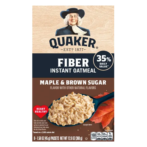 Maple & Brown Sugar High Fiber Instant Oatmeal - 8 ct
