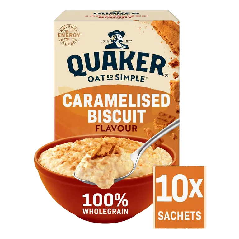 Oat So Simple Caramelised Biscuit Porridge Sachets 10x33.4g