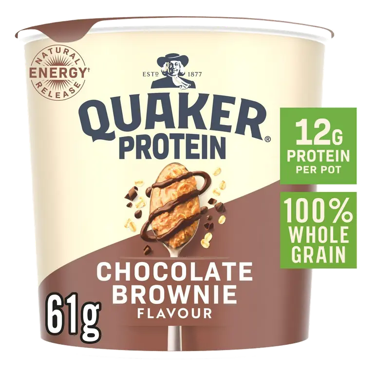 Quaker Oats 61g High Protein Chocolate Brownie Porridge Pot