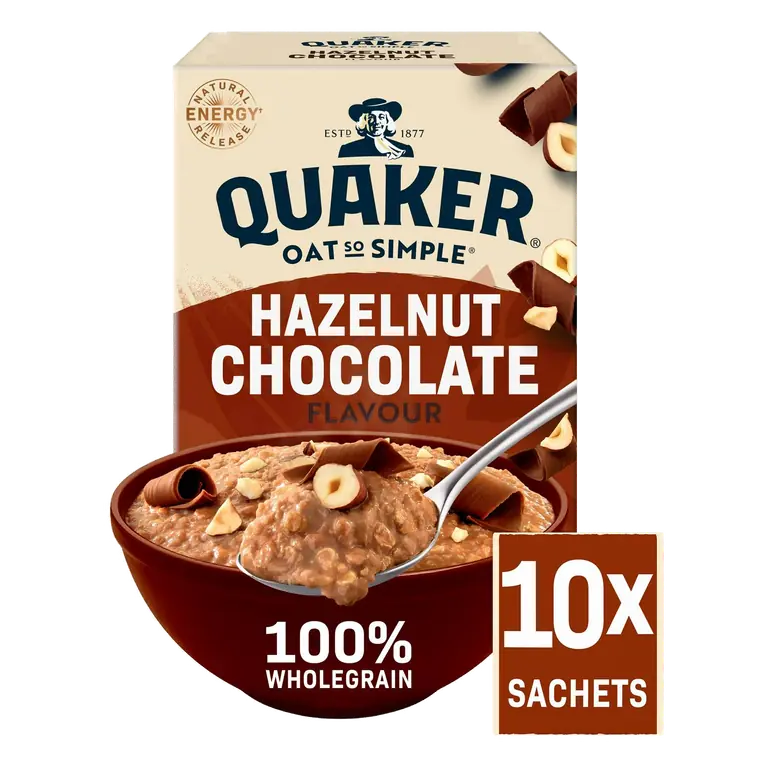Oats So Simple Hazelnut Chocolate Porridge Sachets 10x36g