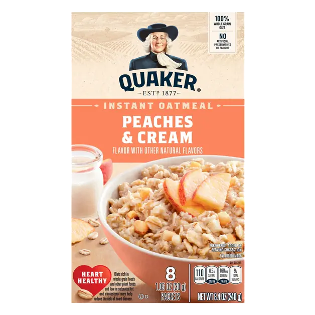 Peaches & Cream Instant Oatmeal - 8 ct