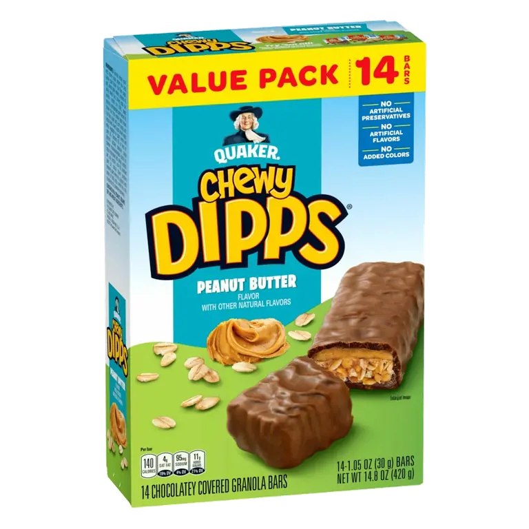 Peanut Butter Chocolatey Covered Granola Bars, Chocolate; Peanut Butter