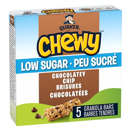 Chewy Low Sugar Granola Bars Chocolatey Chip 5 Pack 120 g
