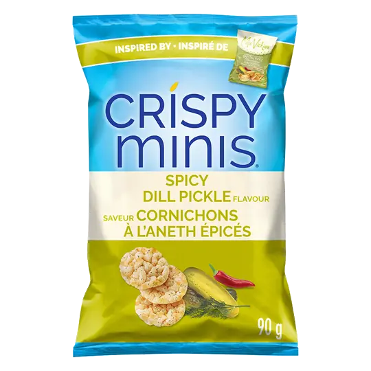 Crispy Minis Brown Rice Cakes Spicy Dill Pickle 90 g