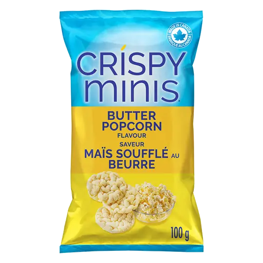 Crispy Minis Gluten-Free Rice Cakes Butter Popcorn 100 g