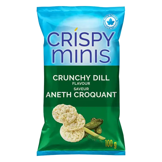 Crispy Minis Gluten-Free Rice Cakes Crunchy Dill 100 g