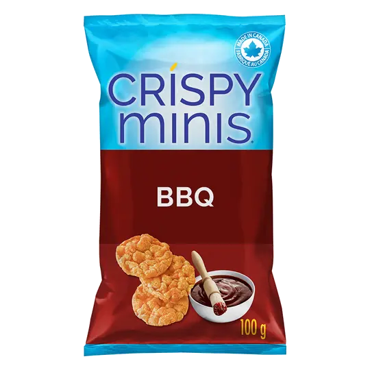 Crispy Minis Gluten-Free Rice Chips BBQ 100 g