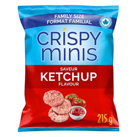 Crispy Minis Rice Cakes Ketchup Family Size 215 g