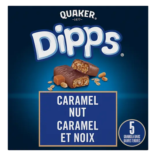 Dipps Granola Bars Caramel Nut 156 g