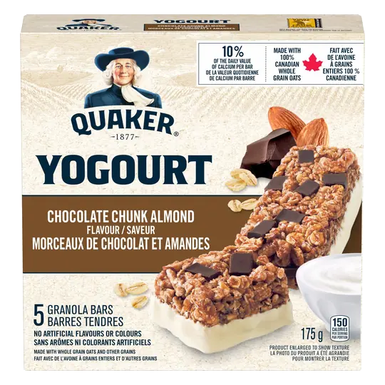 Yogourt Granola Bars Chocolate Chunk Almond Flavour 5 count 175 g