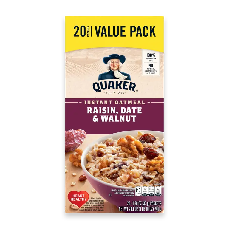 Raisin Date & Walnut Instant Oatmeal
