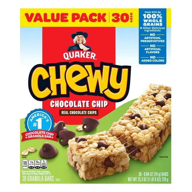 Real Chocolate Chip Chewy Granola Bars