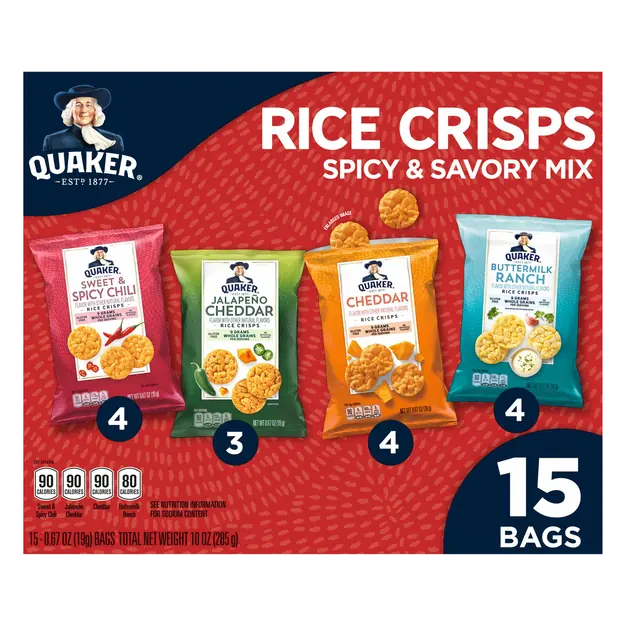Spicy & Savory Rice Crisps Variety Pack - 15 ct