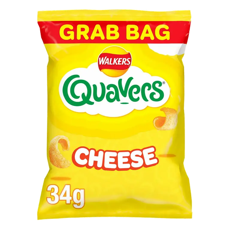 Walkers Quavers Cheese Snacks Grab Bag Crisps 34g