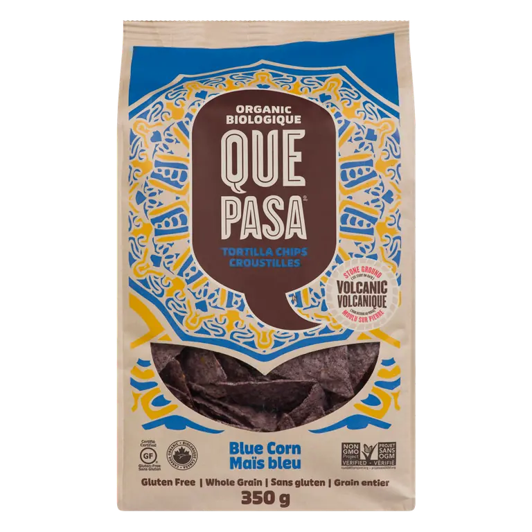 Organic Gluten-Free Tortilla Chips Blue Corn 350 g