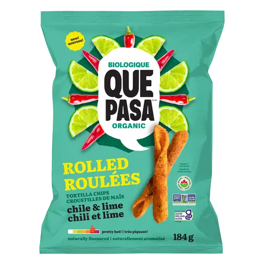 Organic Rolled Tortilla Chip Chile & Lime 184 g