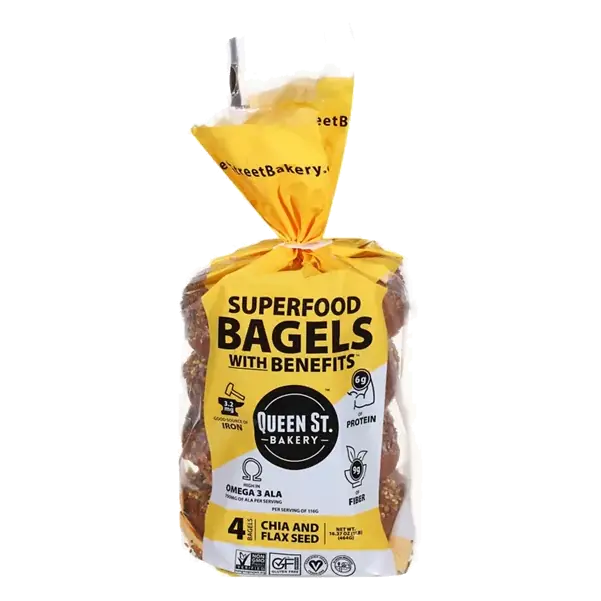 Bagels, with Benefits, Chia and Flax Seed, Superfood