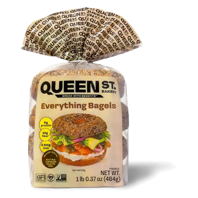 Queen Street Bakery Gluten Free Everything Bagels, 16.37oz