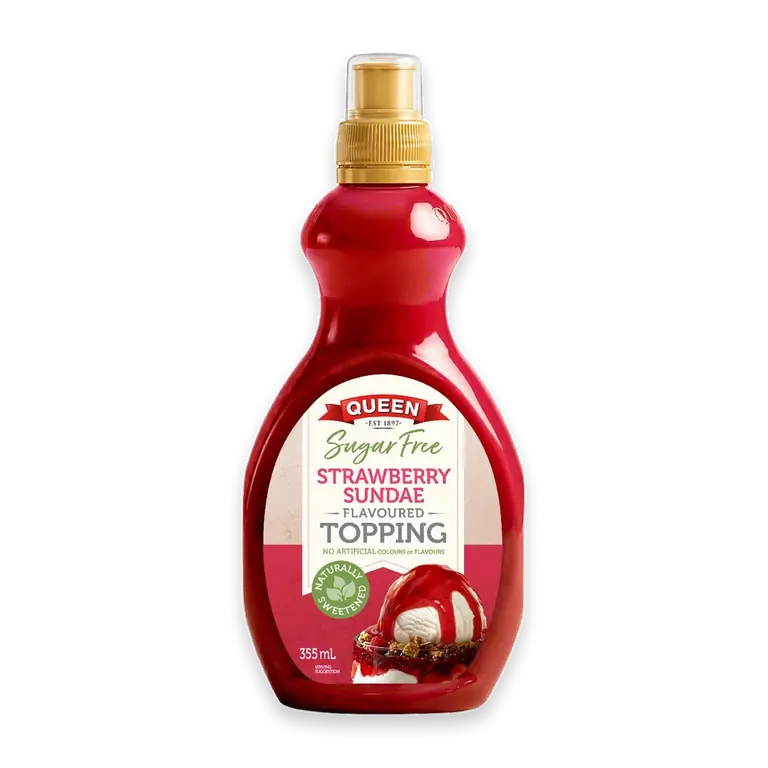 Sugar Free Flavoured Topping Strawberry Sundae