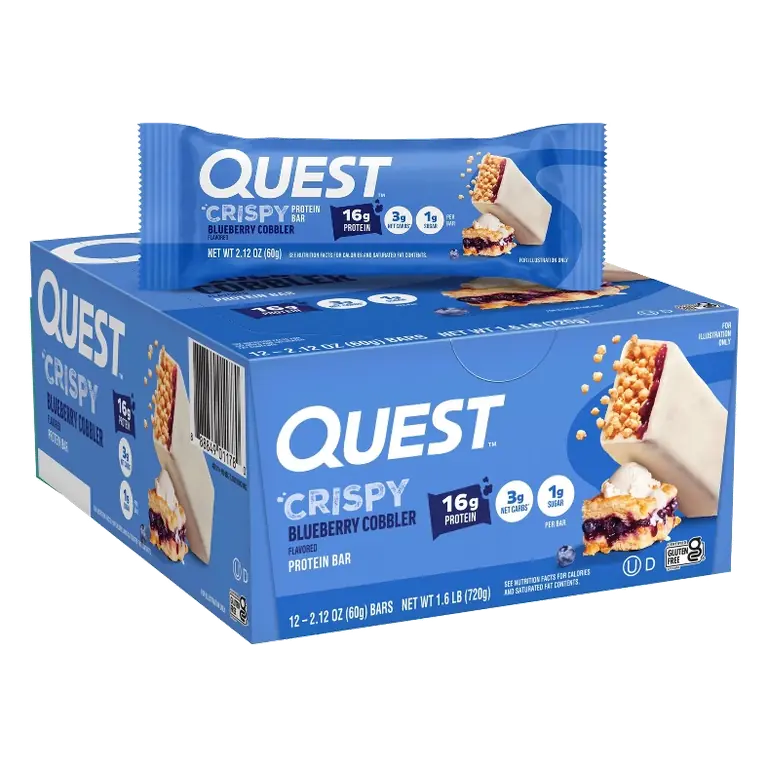 Blueberry Cobbler Crispy Hero Protein Bars
