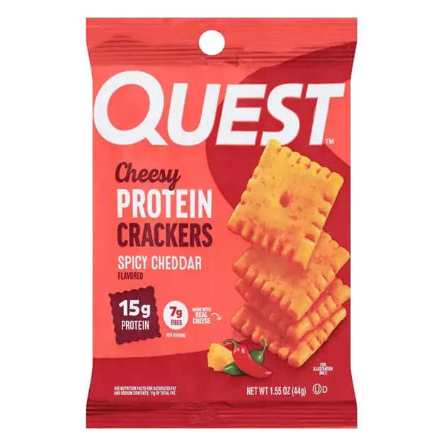 Cheesy Spicy Cheddar Flavored Protein Crackers