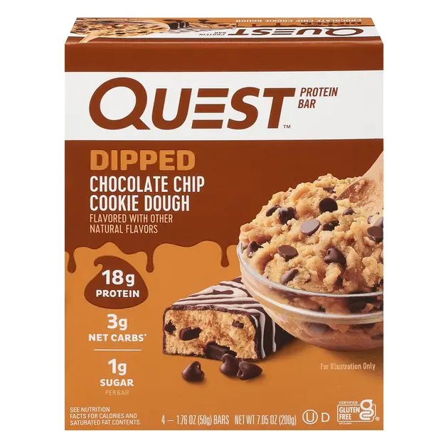 Chocolate Chip Cookie Dough Dipped Protein Bars