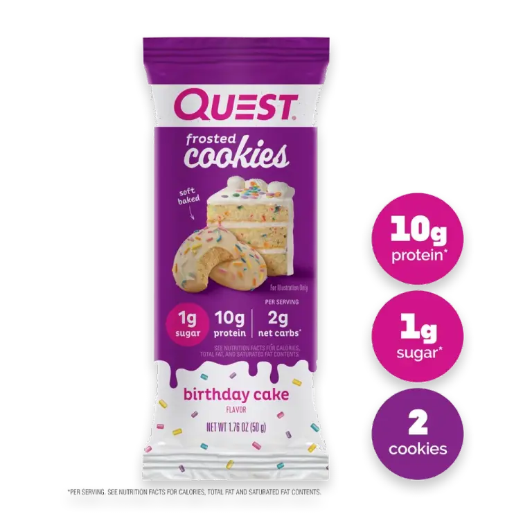 Frosted Birthday Cake Flavored Protein Cookies
