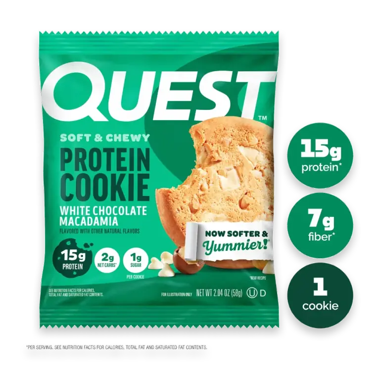 High Protein Low Carb White Chocolate Macadamia Nut Cookie