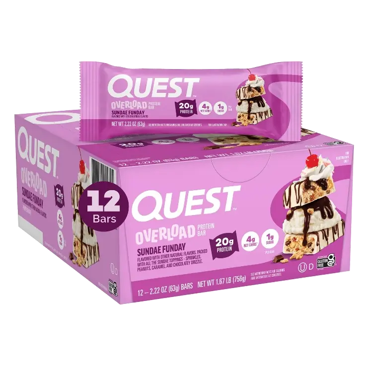 Quest Nutrition Overload Protein Bar - Sundae Funday