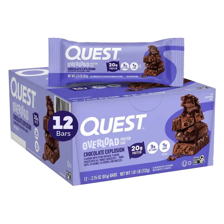 Quest Nutrition Overload Protein Bar - Chocolate Explosion