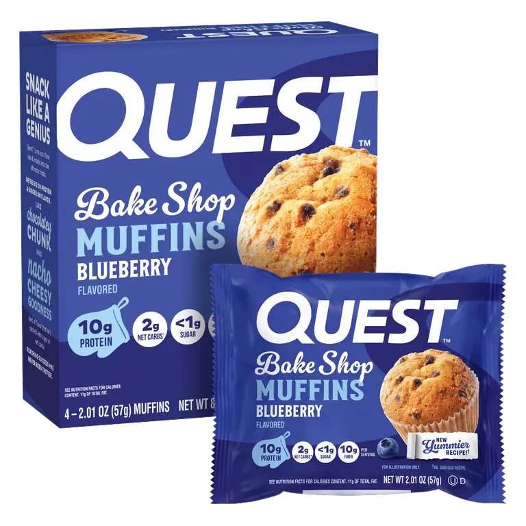 Quest Bake Shop Blueberry Muffins, 4-2.01