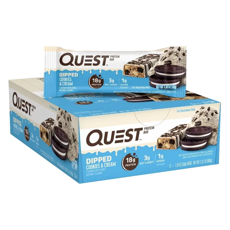 Quest Nutrition Protein Bars - Dipped Cookies & Cream