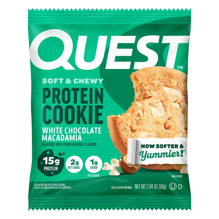 Quest Protein Cookie, White Chocolate & Macadamia, 4-2.04 oz