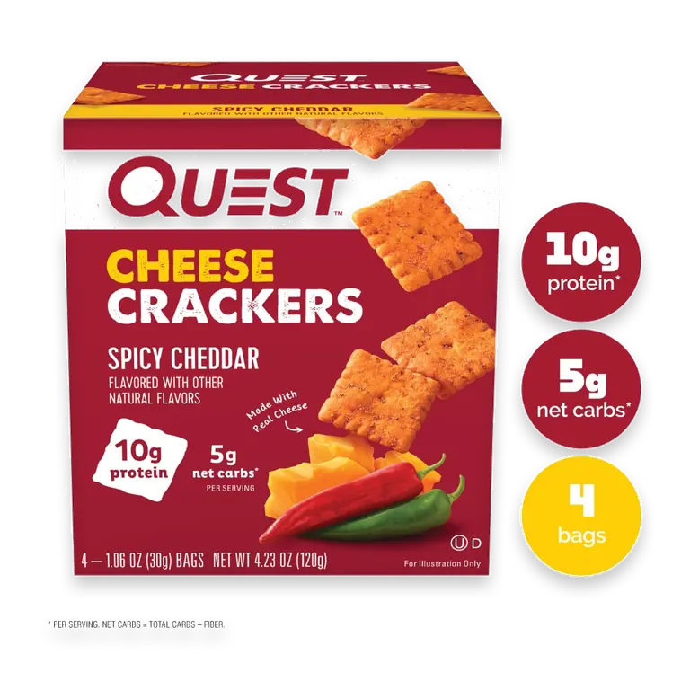Nutrition Spicy Cheddar Protein Cheese Crackers
