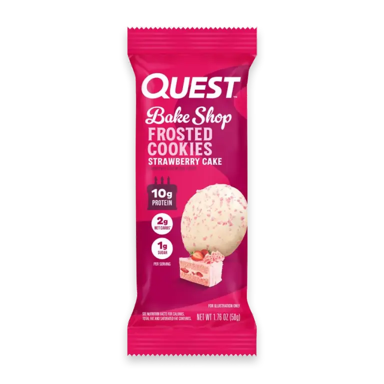 Strawberry Cake Flavored Frosted Protein Cookies