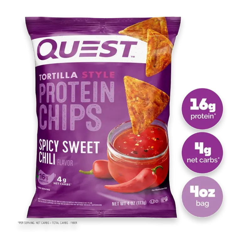 Tortilla Style Spicy Sweet Chili Flavor Protein Chips
