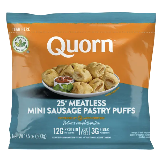 Meatless Mini Sausage Pastry Puffs